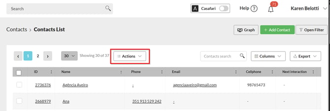 Actions