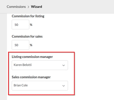 Comission manager