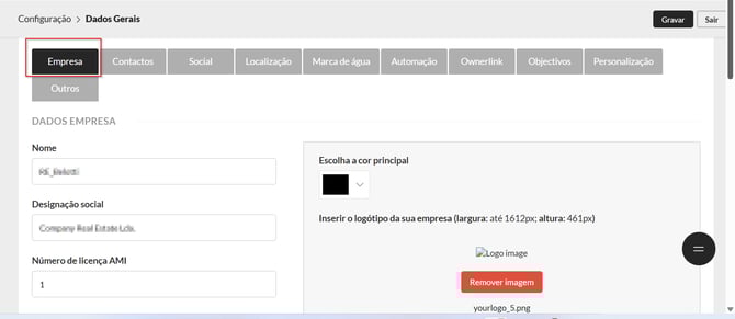 Dados empresa Idealista