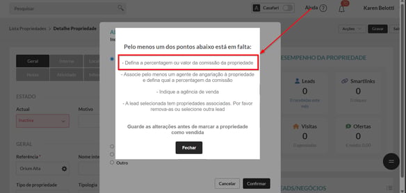 Defina a percentagem