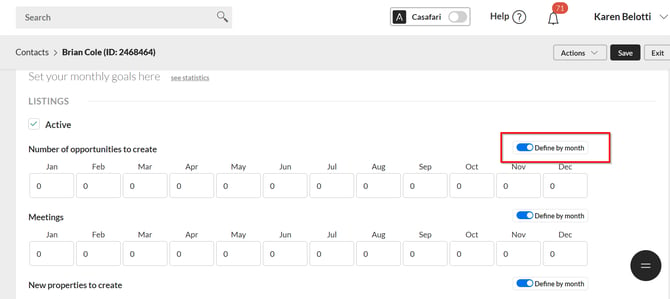 Define by month
