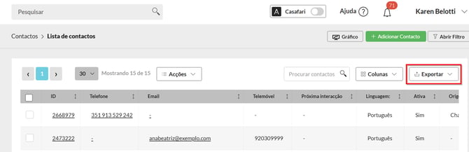 Exportar