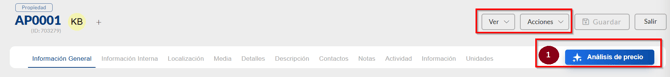 analise de precio