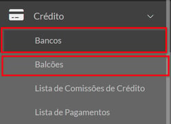 bancos e balcoes