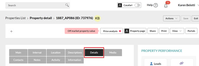 detail property page