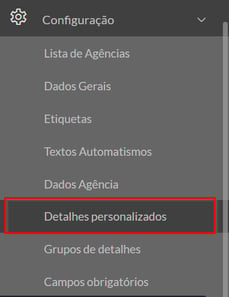detalhes personalizados