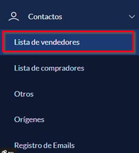lista de vendedores