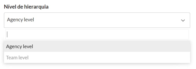 nível de hierarquia