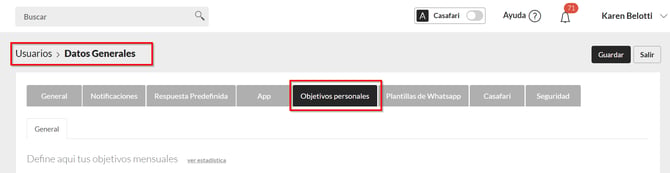 objetivos personales