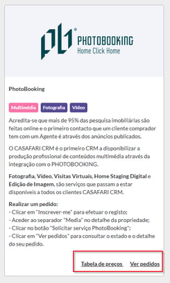 pedidos e preços